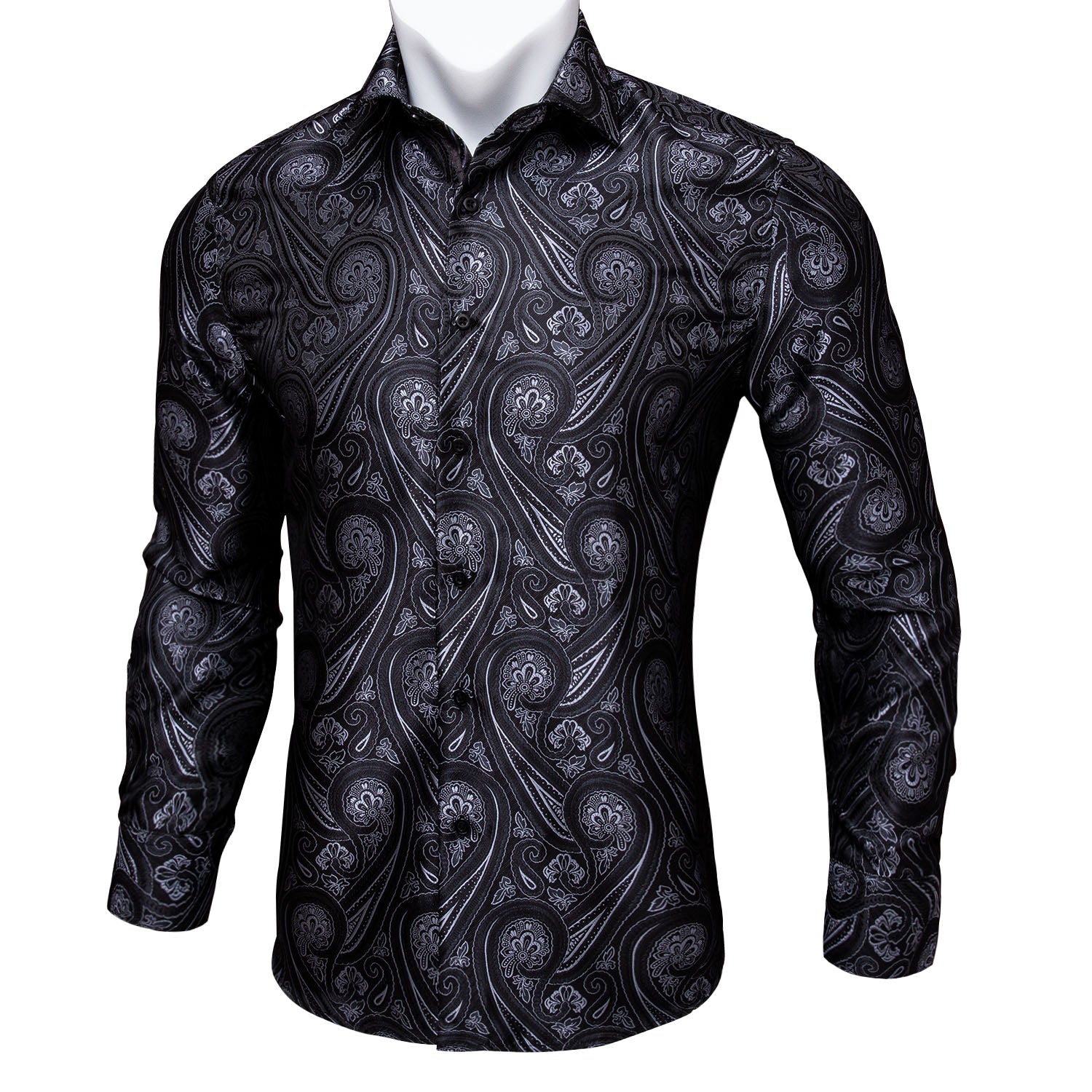Circle S Mens Black 100% Silk Necktie Chaps & Stars – The Western Company