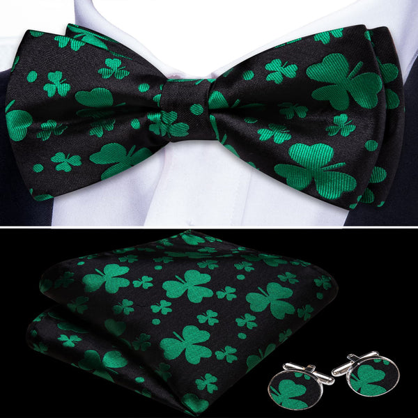 green floral bow tie