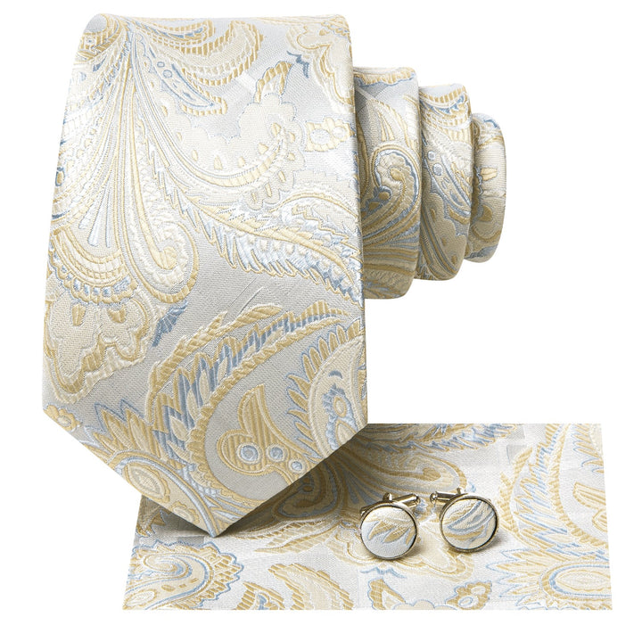 white groom tie