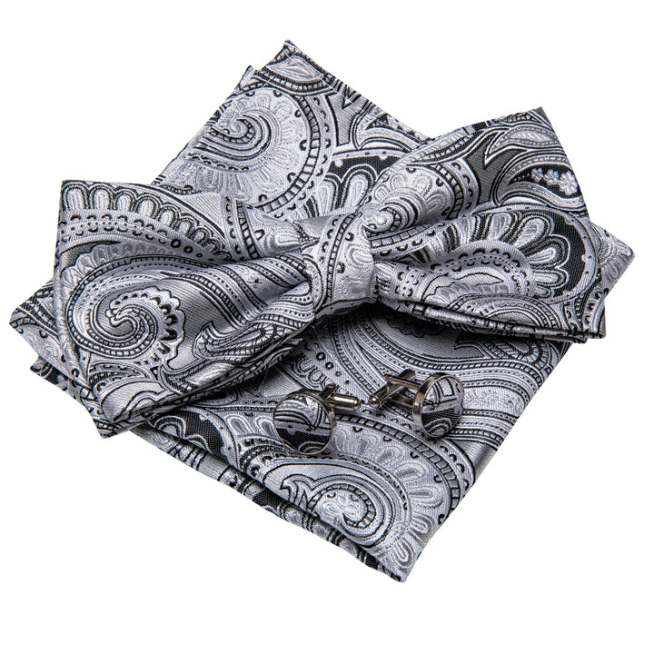 grey mens dress suit bow tie