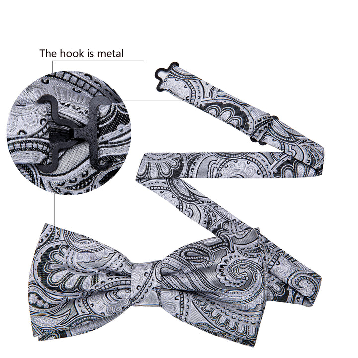 grey mens dress bow tie