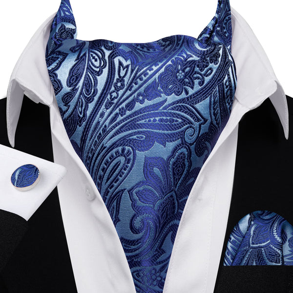 blue ascot tie