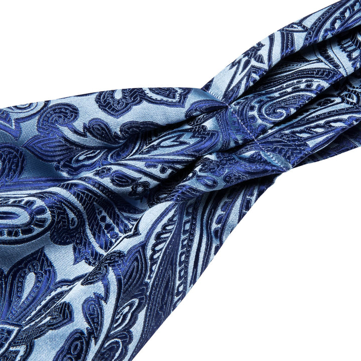 blue cravat ascot tie