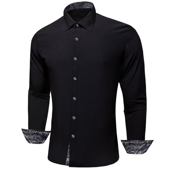 black long sleeve button up shirt