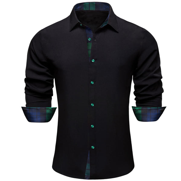 men's black dress shirt