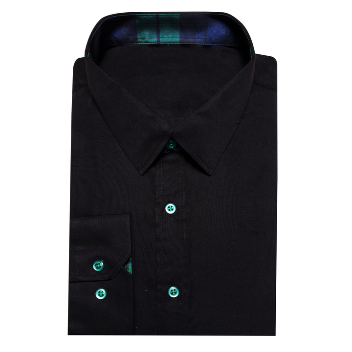 black button down shirt men