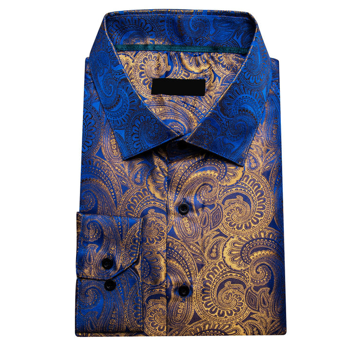 blue yellow top men shirt