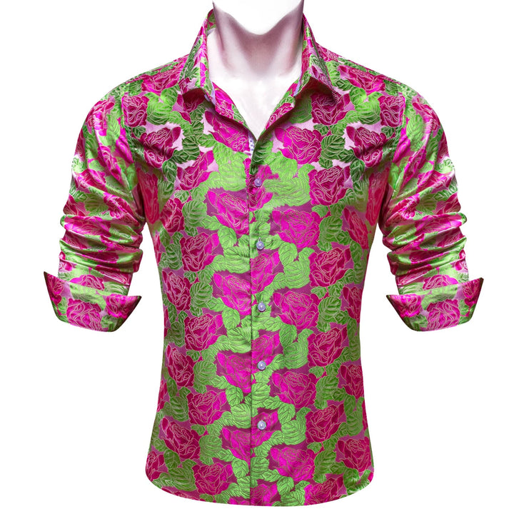 floral silk shirt