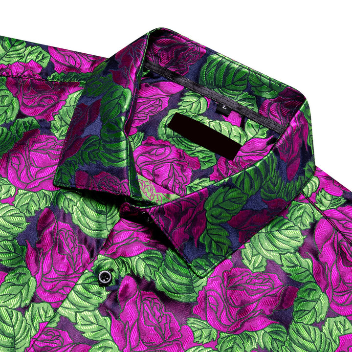 mens green floral dress shirt