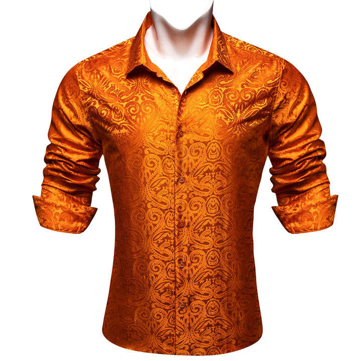 orange paisley shirt