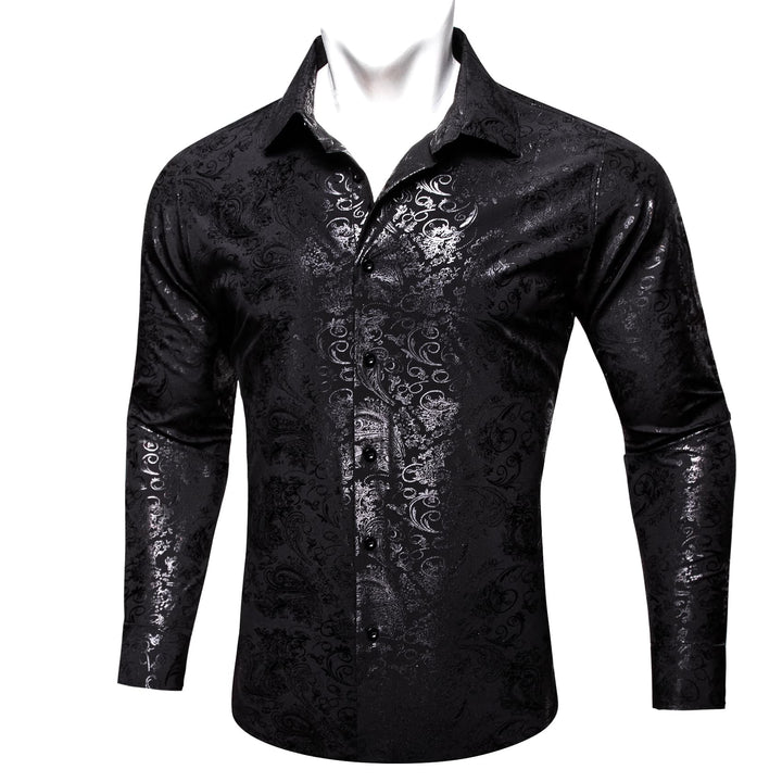 mens black french cuff dress shirt