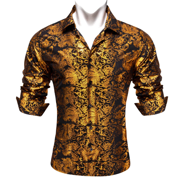 gold black dress shirt french cuff