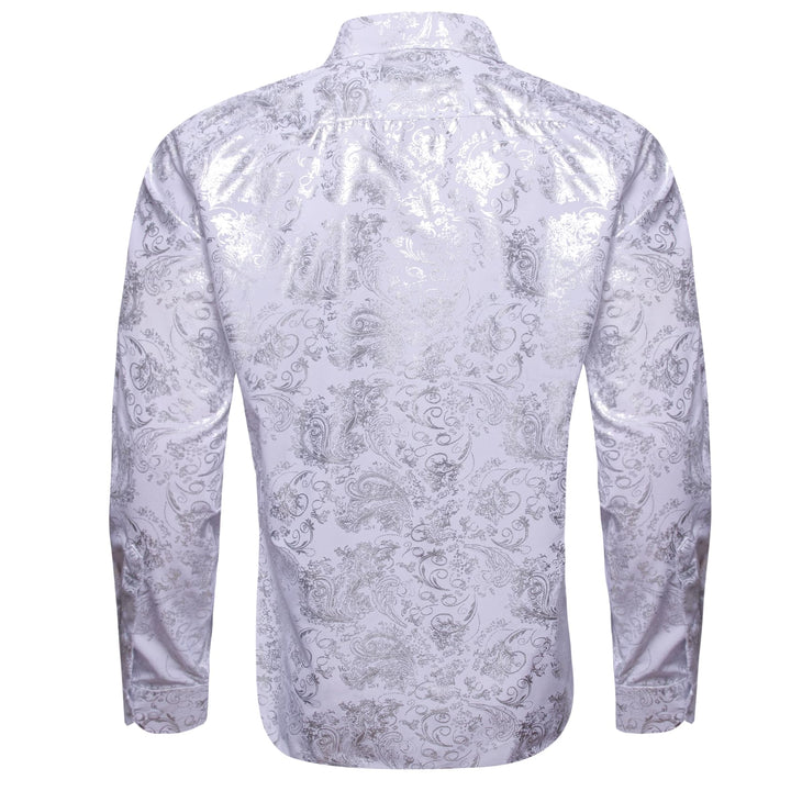 men's white floral shirt