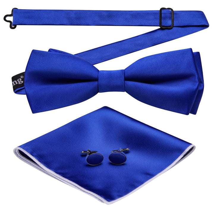 dark blue bow tie