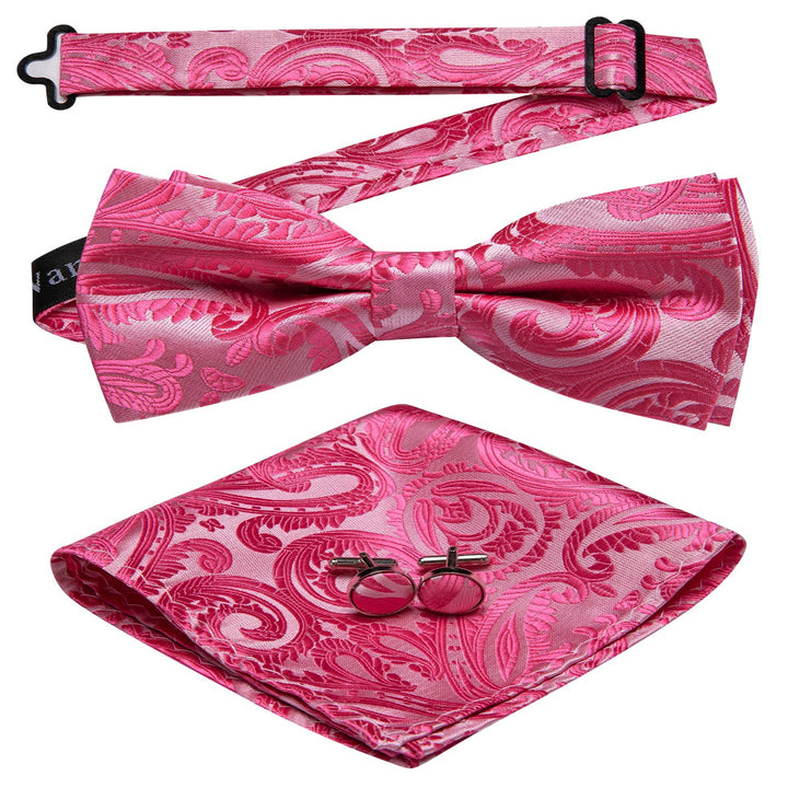 pink floral bowtie