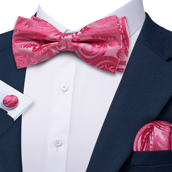 pink paisley bowtie