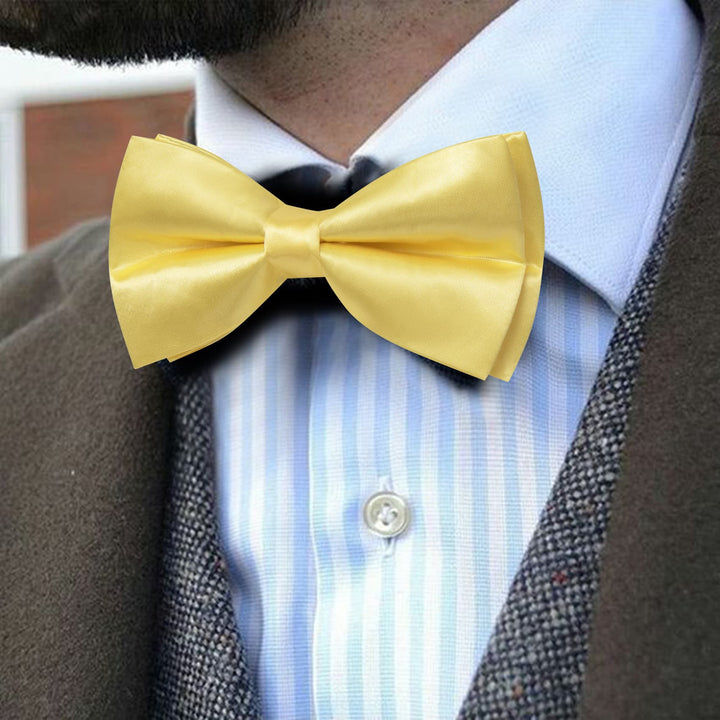 yellow mens bow tie