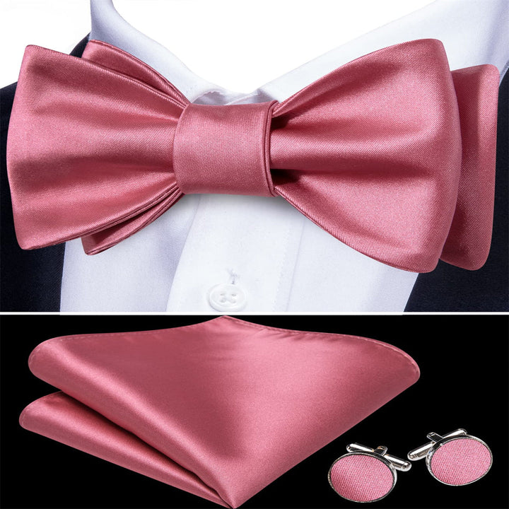 wedding formal rose pink solid mens bow ties near me like this fast shipping to men