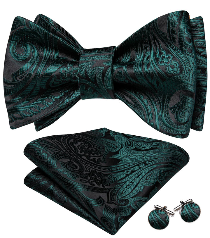 green floral bow tie