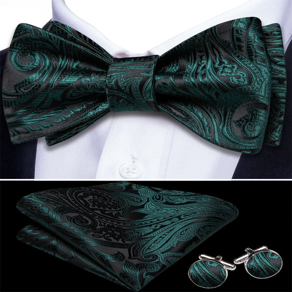 dark green bow tie