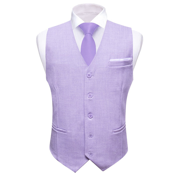 fashion solid button up silk mens purple vest jacket