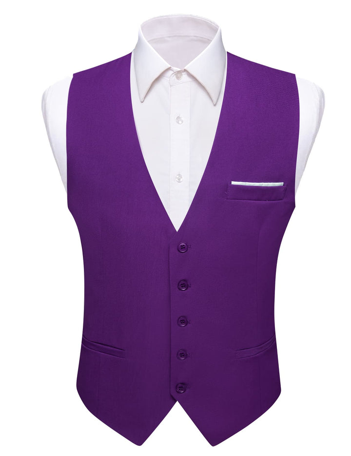 purple suit vest