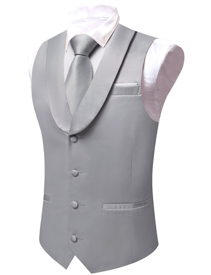 grey tuxedo vest