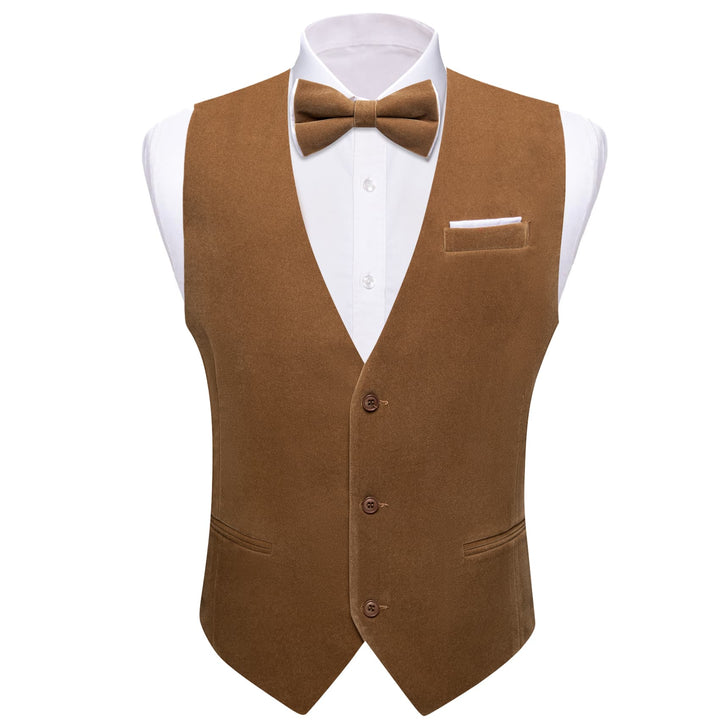 brown vest suit