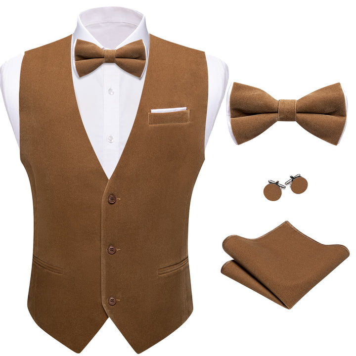 brown wedding vest