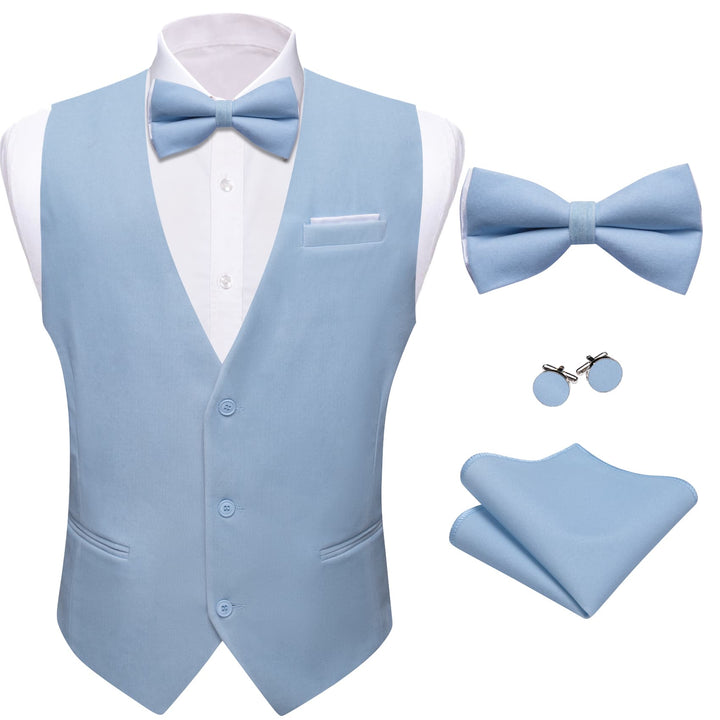 light blue suit vest