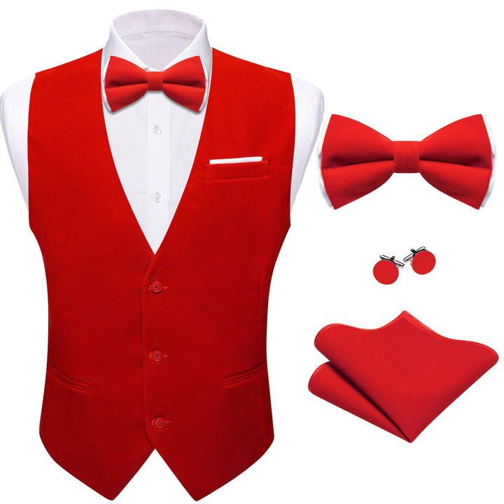 red tuxedo vest