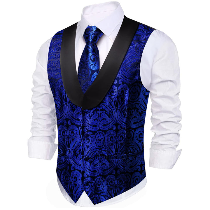 blue vest suit