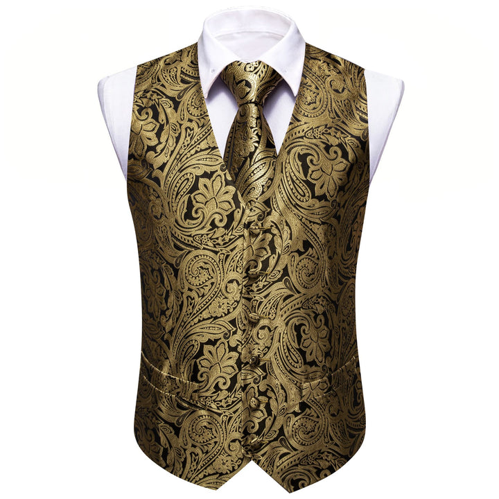 gold suit vest