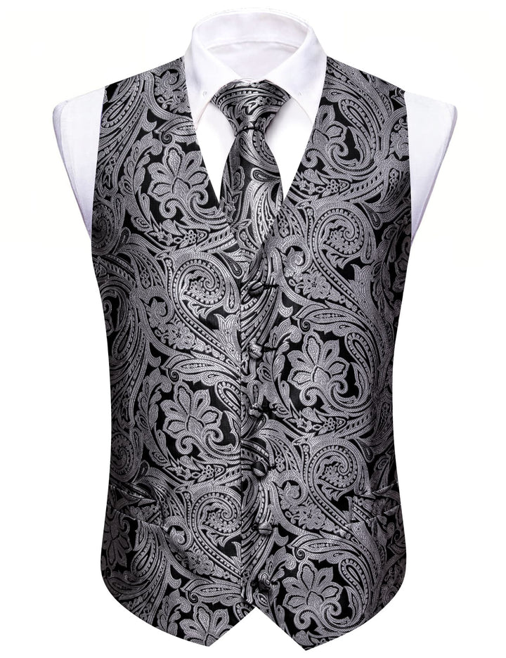 mens grey suit vest