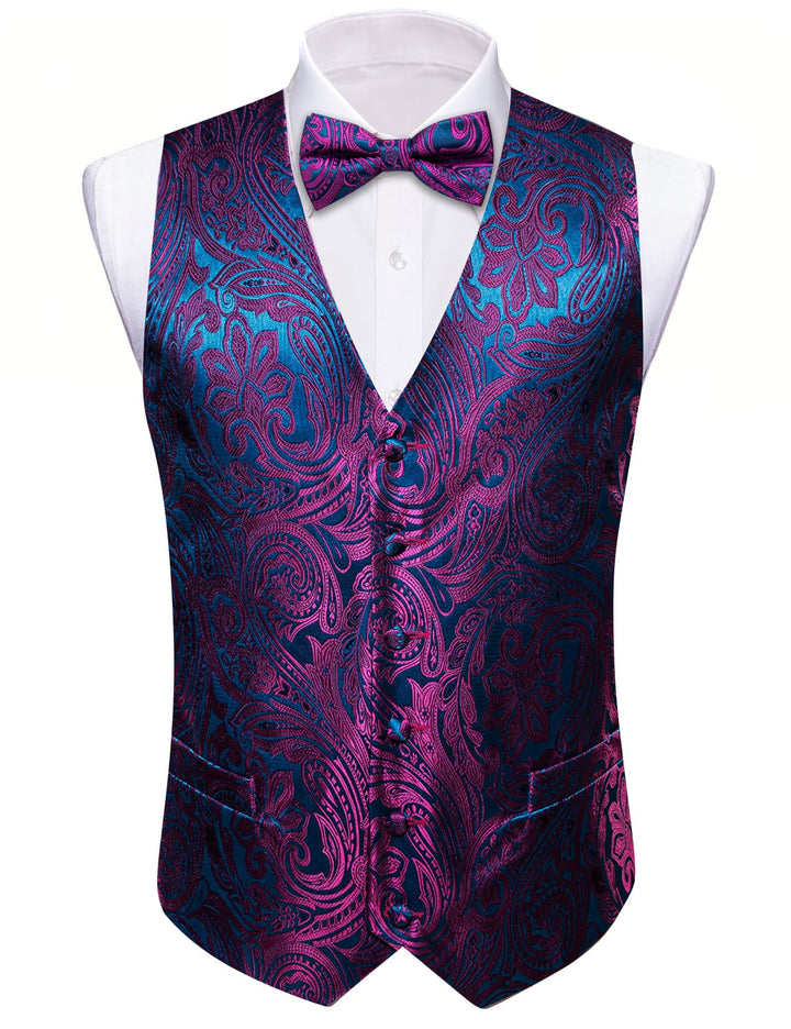 purple tuxedo vest