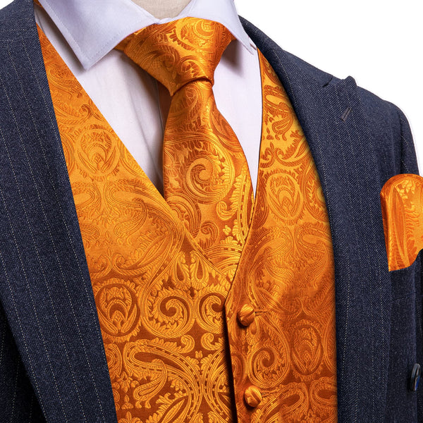 orange suit vest