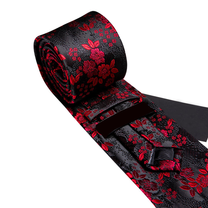 red floral tie