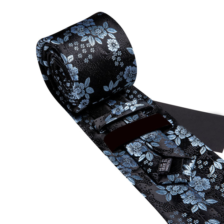 floral blue tie