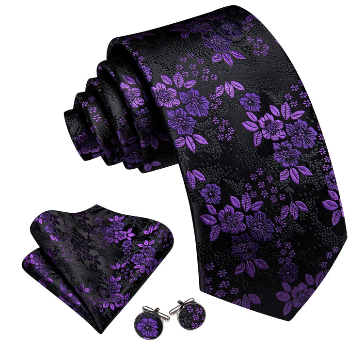 lavender floral tie