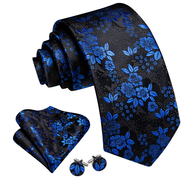 navy blue floral tie