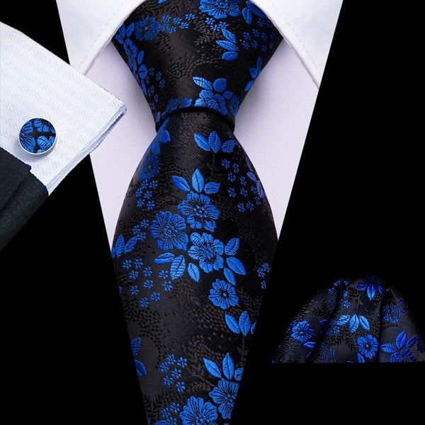 navy floral tie