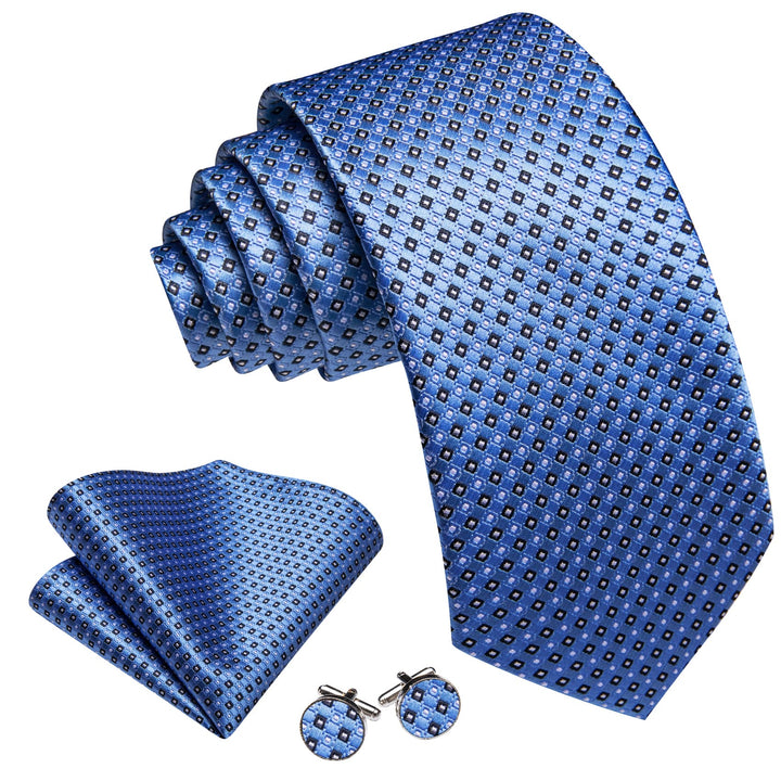 blue plaid necktie