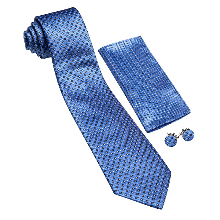 blue silk tie