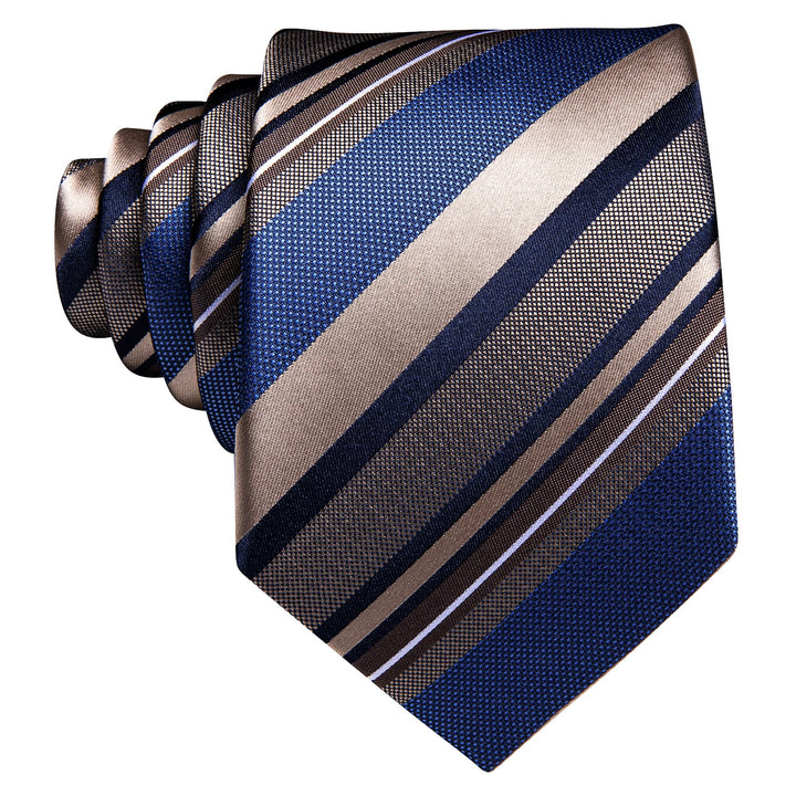 brown and blue tie