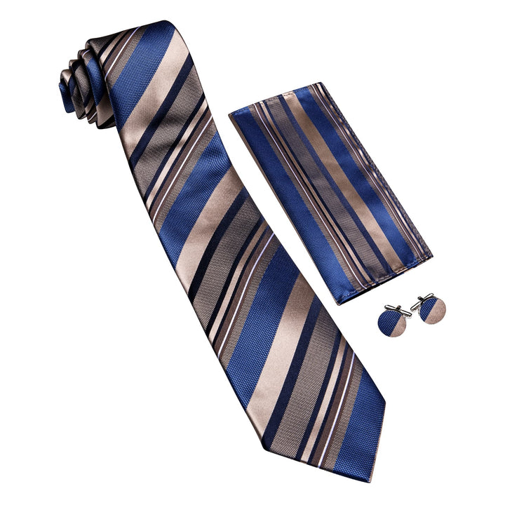 blue striped necktie