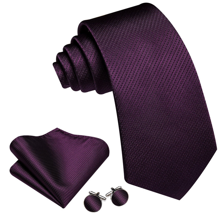 classic businees solid purple tie for suit