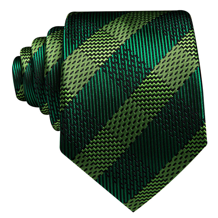 fashion formal work silk mens forest green tie pocket square cufflinks set