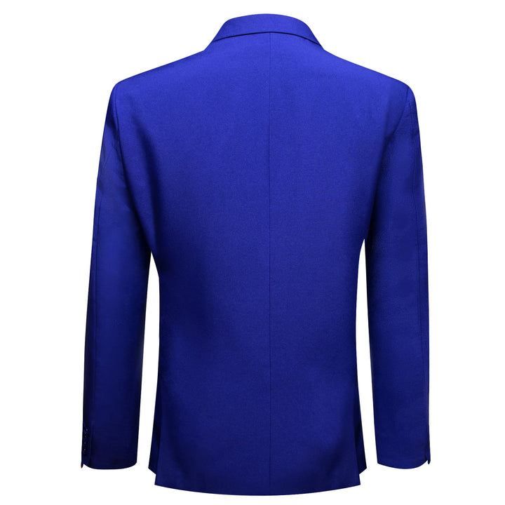 fashion navy blue solid groom suit dress jacket