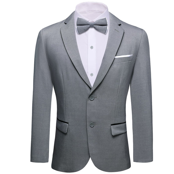 deep grey solid silk mens business office suit shirt for men