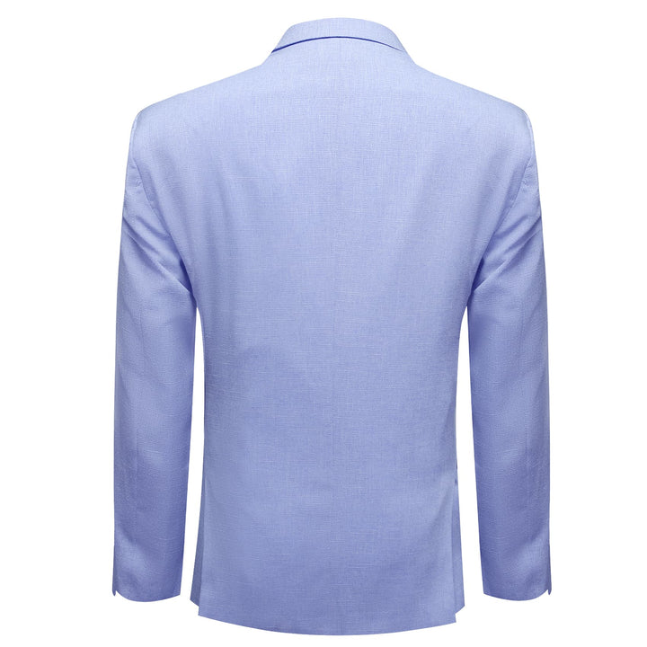 mens solid light blue suit top quality for business wedding